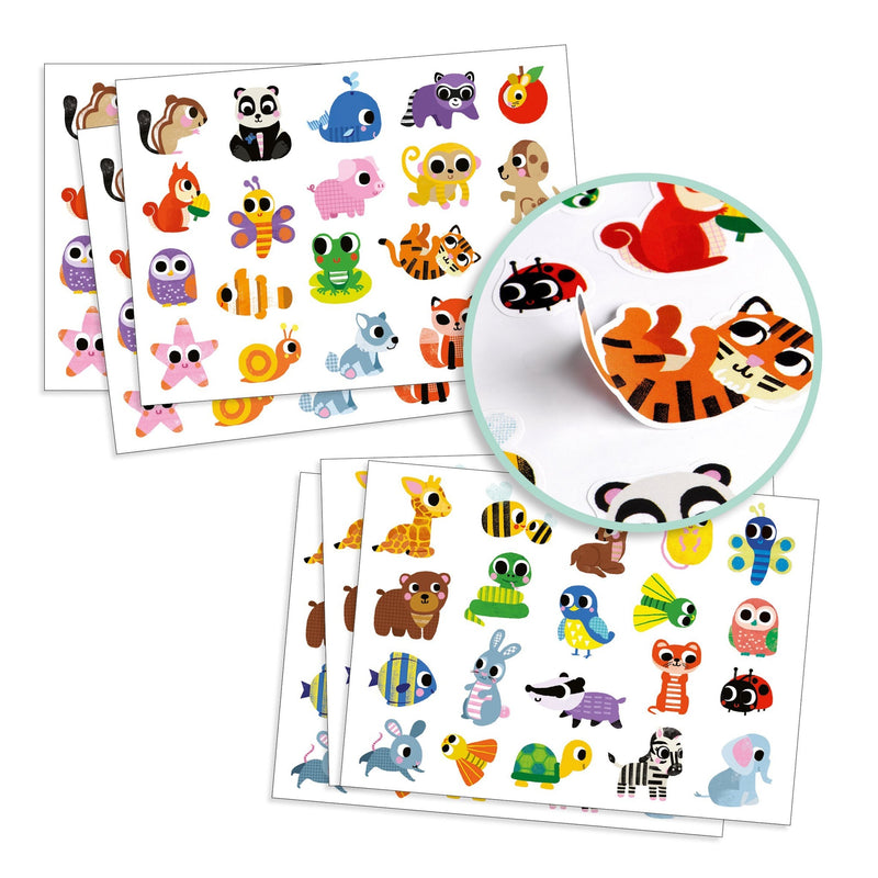 Toddler Stickers - Baby Animals by Djeco Toys Djeco   
