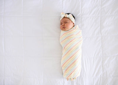 Knit Swaddle Blanket - Rainee by Copper Pearl Bedding Copper Pearl   