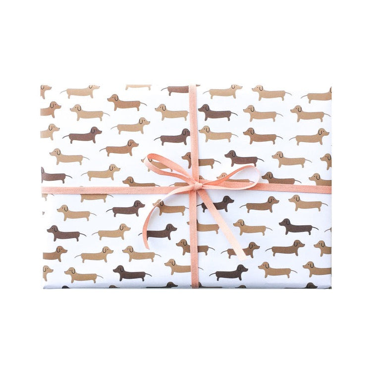 Dachshunds Gift Wrap - Roll with 3 Sheets by Paula & Waffle