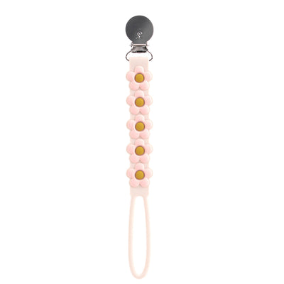 Beadless Pacifier Clip - Cream Daisy by Loulou Lollipop Infant Care Loulou Lollipop   