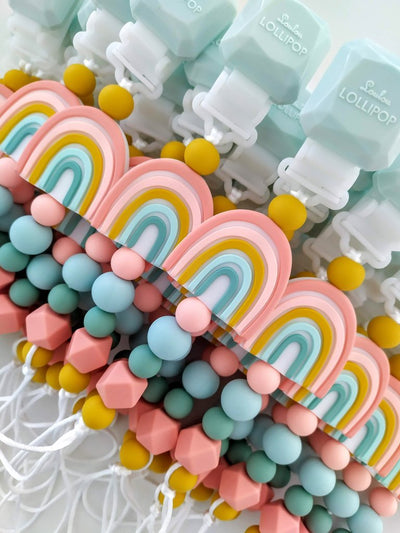 Darling Pacifier Clip - Rainbow by Loulou Lollipop Infant Care Loulou Lollipop   