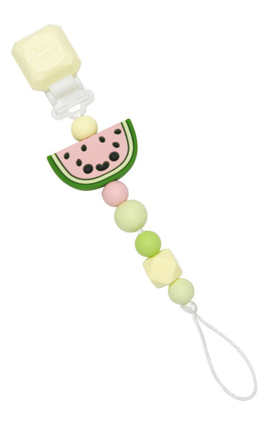 Darling Pacifier Clip - Watermelon by Loulou Lollipop Infant Care Loulou Lollipop   