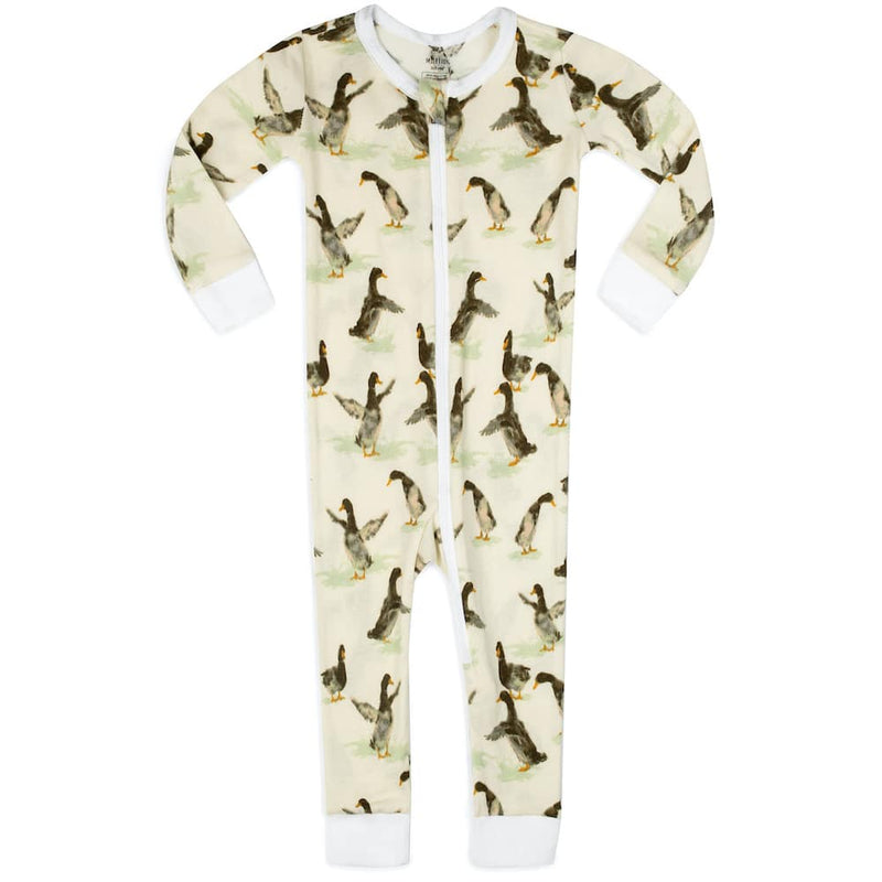 Organic Cotton Zipper Pajama - Duck by Milkbarn Apparel MilkBarn   
