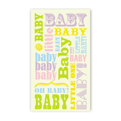 Baby Words Enclosure Card Paper Goods + Party Supplies Rock Scissor Paper   