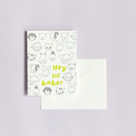 Hey Lil' Babe Card by Printerette Press