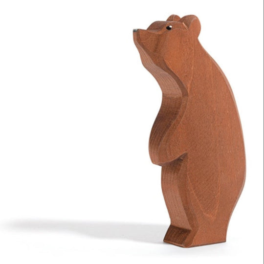 Bear Large Standing with Head High by Ostheimer Wooden Toys