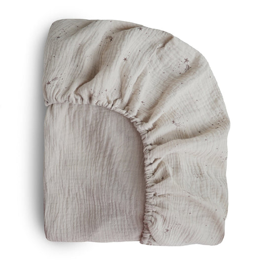 Extra Soft Muslin Crib Sheet - Falling Stars by Mushie & Co