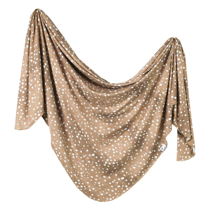 Knit Swaddle Blanket - Fawn by Copper Pearl Bedding Copper Pearl   