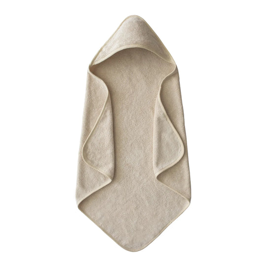 Organic Cotton Baby Hooded Towel - Fog by Mushie & Co