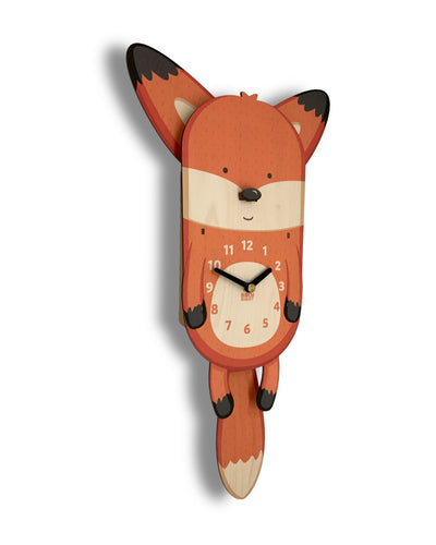 Hunter the Fox Double Pendulum Clock by Birch Robot Decor Birch Robot   