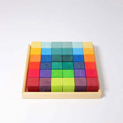 Rainbow Mosaic Wooden Blocks by Grimm's Toys Grimm's   