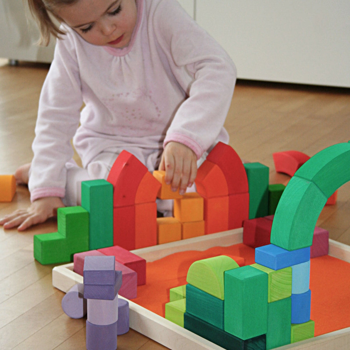 Wooden Building Set Romanesque by Grimm's Toys Grimm's   