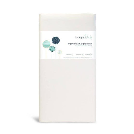 Lightweight Organic Cotton Classic Seamless 2-Stage Crib Mattress by Naturepedic