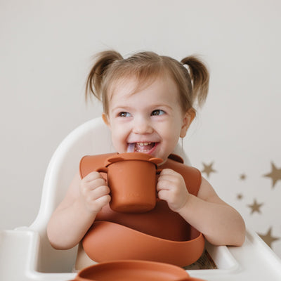Grow With Me Silicone Bear Cup by Glitter & Spice Nursing + Feeding Glitter & Spice   