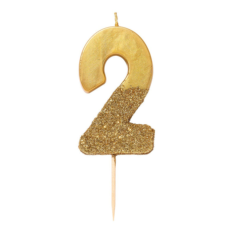 Gold Glitter Number Candle by Talking Tables Paper Goods + Party Supplies Talking Tables 2  