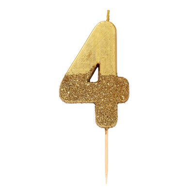 Gold Glitter Number Candle by Talking Tables Paper Goods + Party Supplies Talking Tables 4  