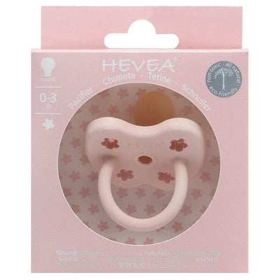 Flower Round Natural Rubber Pacifier - Powder Pink by Hevea Infant Care Hevea   