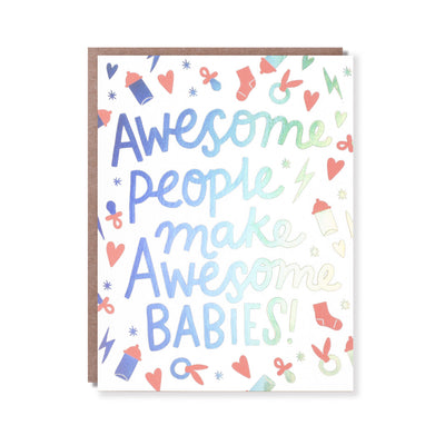 Awesome Babies Card by HELLO! LUCKY Paper Goods + Party Supplies Egg Press   