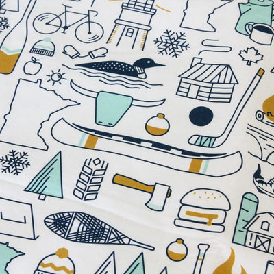 Minnesota Icons Baby Blanket and Play Mat - Large Silver Cuddle by Abbey's House Bedding Abbey's House   
