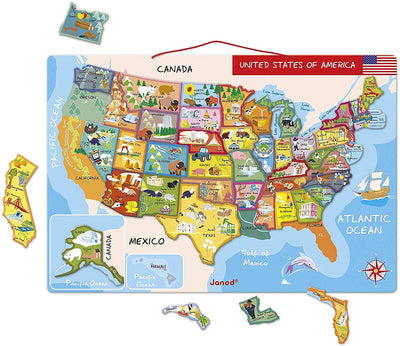 Wooden Magnetic USA Map by Janod Toys Janod   