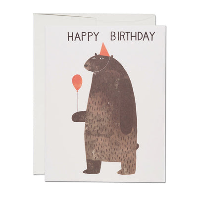 Party Bear Birthday Card by Red Cap Cards Paper Goods + Party Supplies Red Cap Cards   