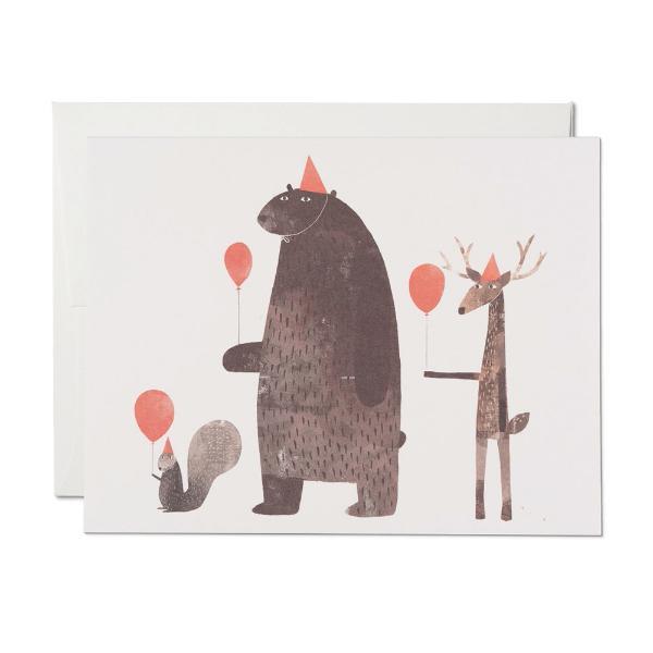 Party Animals Card Paper Goods + Party Supplies Red Cap Cards   