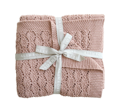 Organic Heritage Knit Baby Blanket - Blossom by Alimrose