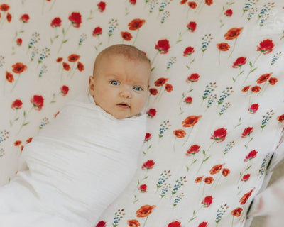 Cotton Muslin Fitted Crib Sheet - Wild Mums by Little Unicorn Bedding Little Unicorn   