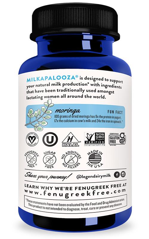 Milkapalooza Organic Lactation Blend - 60 Capsules Nursing + Feeding Legendairy Milk   