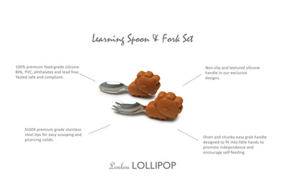 Learning Spoon & Fork - Lion by Loulou Lollipop Nursing + Feeding Loulou Lollipop   