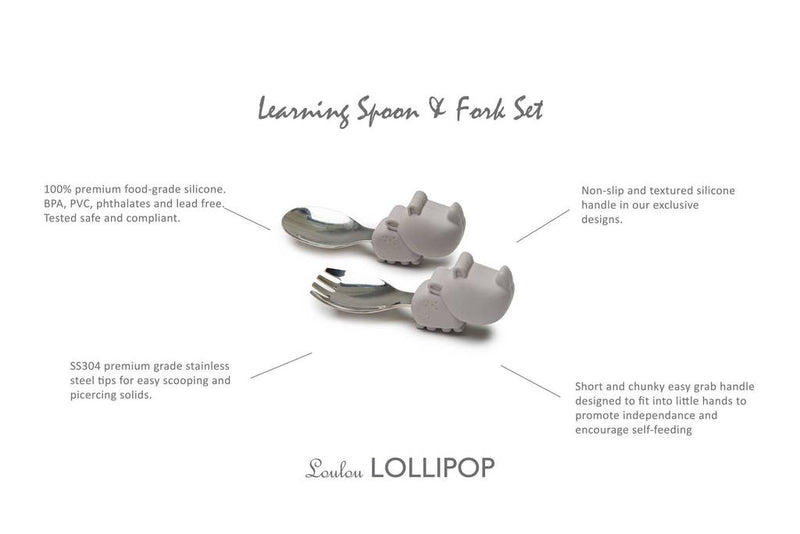 Learning Spoon & Fork - Alligator by Loulou Lollipop Nursing + Feeding Loulou Lollipop   