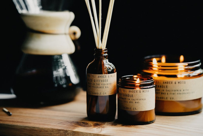 Amber + Moss Reed Diffuser by PF Candle Co Decor PF Candle Co   