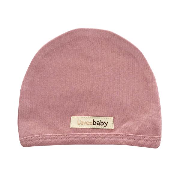 Organic Cute Cap - Mauve by Loved Baby Accessories Loved Baby Newborn/Preemie  