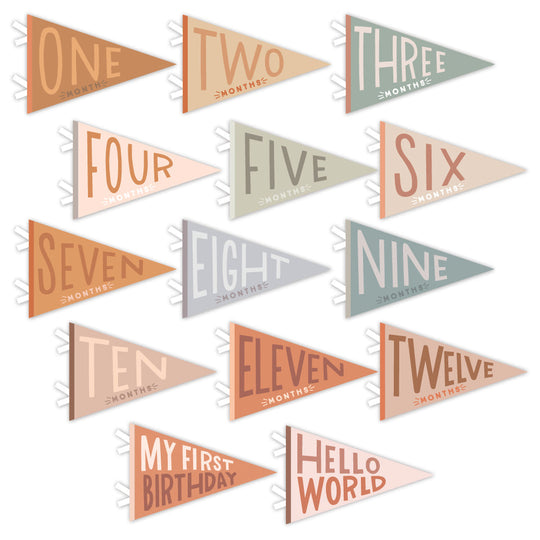 Mountain Fields Petit Milestone Pennant by Lucy Darling