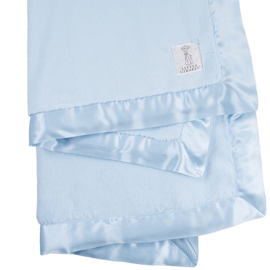 Luxe Solid Baby Blanket - Blue by Little Giraffe