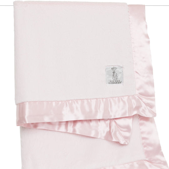 Luxe Solid Baby Blanket - Pink by Little Giraffe