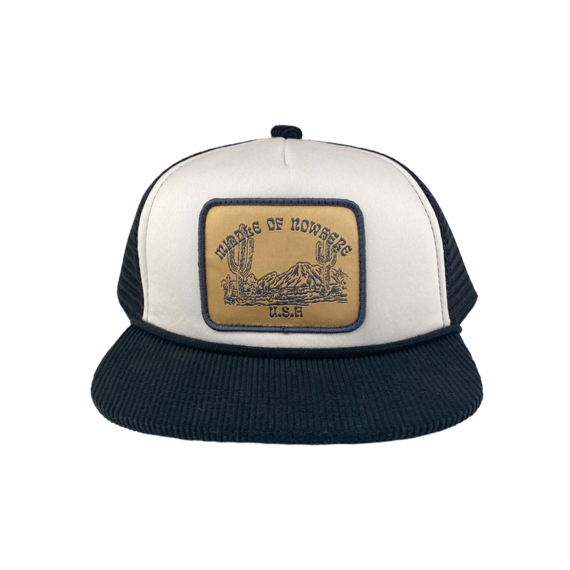 Middle of Nowhere Trucker Hat - Natural/Black by Tiny Whales