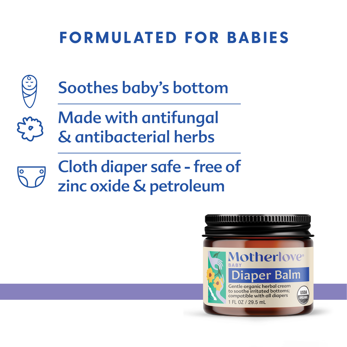 Diaper Balm 1 oz by Motherlove Bath + Potty Motherlove   