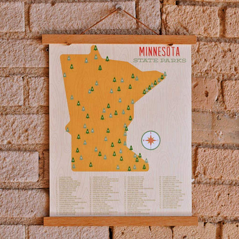 Minnesota State Parks Map Art Print by Sweetpea & Co Decor Sweetpea + Co   