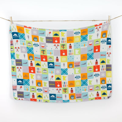 Swaddle Blanket - Minnesota Patchwork by Abbey's House Bedding Abbey's House   