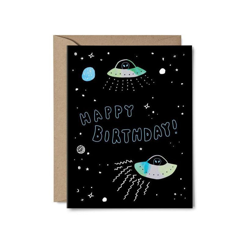 Outer Space Birthday Card Paper Goods + Party Supplies Paperapple   
