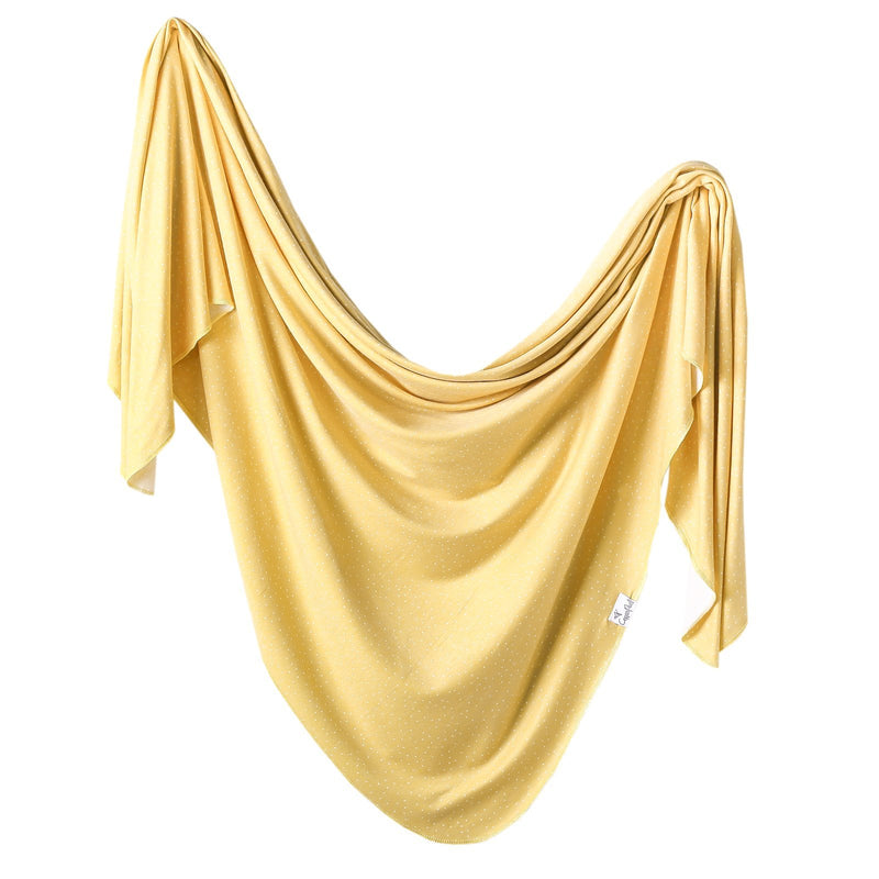Knit Swaddle Blanket - Marigold by Copper Pearl Bedding Copper Pearl   