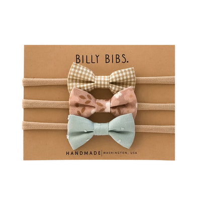 Mia Bow Headbands - Set of 3 by Billy Bibs Accessories Billy Bibs   
