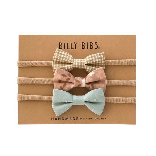 Mia Bow Headbands - Set of 3 by Billy Bibs
