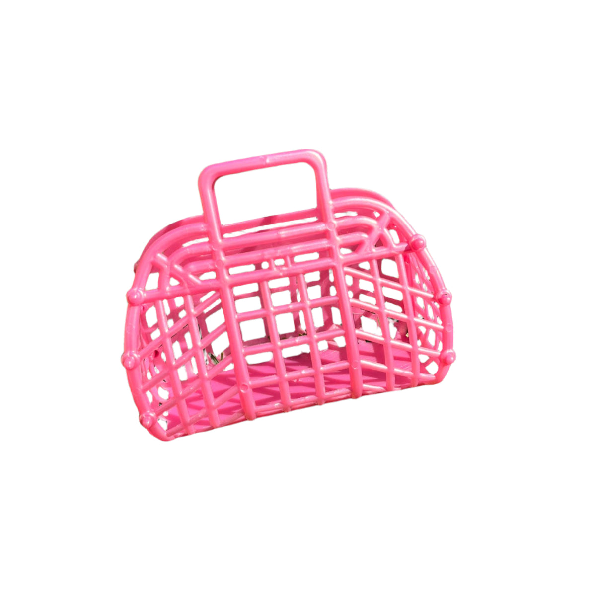Mini Retro Jelly Baskets Accessories JustforZo Boutique Pearl Pink  