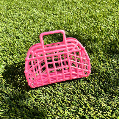 Mini Retro Jelly Baskets Accessories JustforZo Boutique Pearl Pink  
