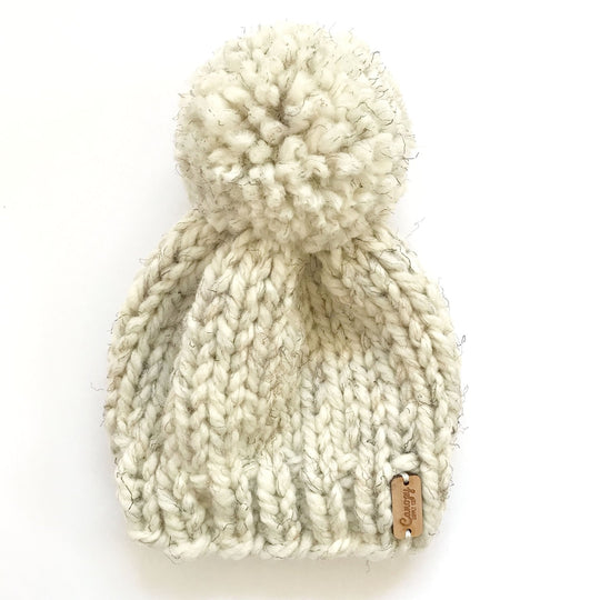 Knit PomPom Monarch Beanie - Birch by Canopy Supply Co.