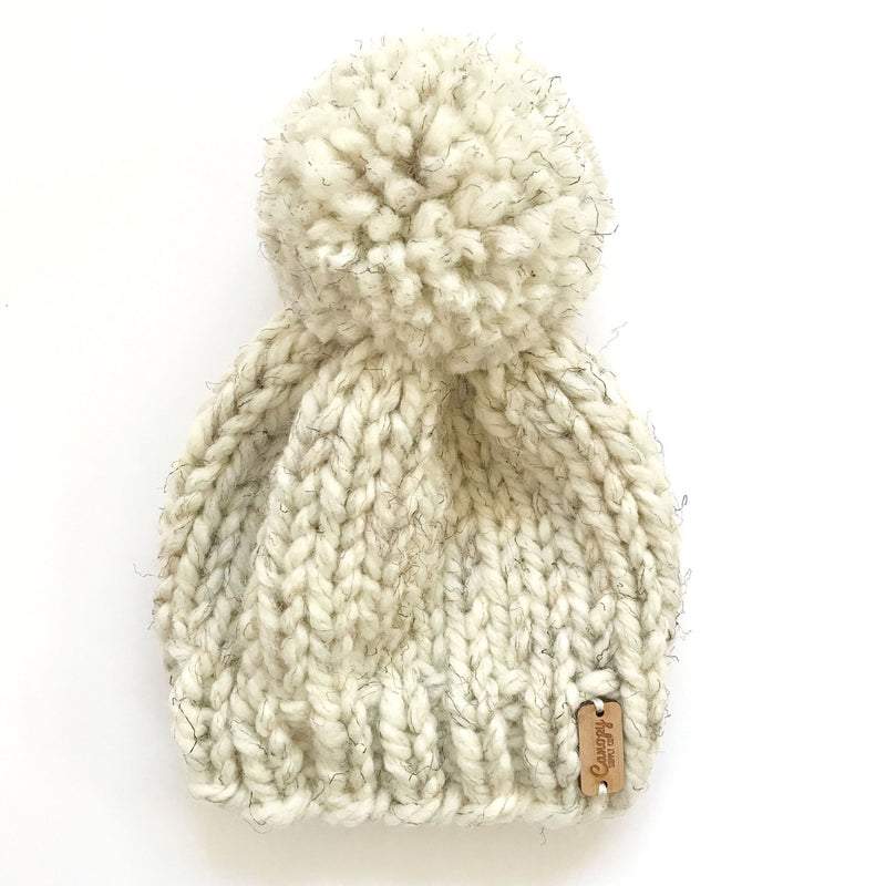Knit PomPom Monarch Beanie - Birch by Canopy Supply Co. Accessories Canopy Supply Co.   