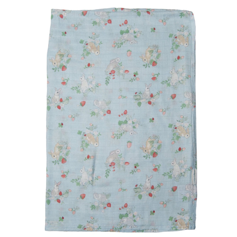 Luxe Muslin Swaddle - Some Bunny Loves You by Loulou Lollipop