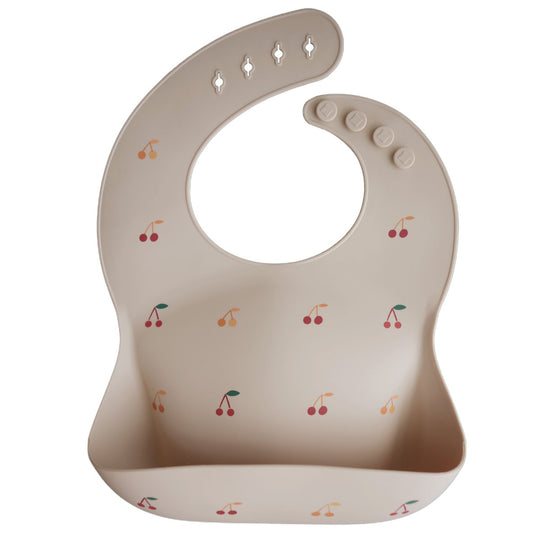 Silicone Baby Bib - Cherries by Mushie & Co
